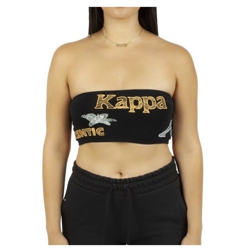 Kappa Women's Black Authenthic Graphik Tessa Tube Top